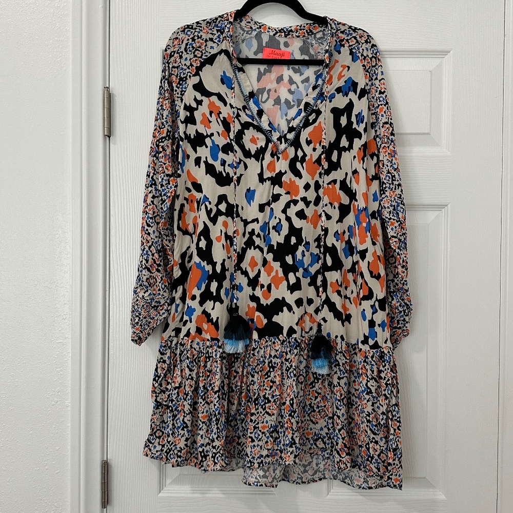 Maaji Dress | Mini Kaftan | Size Large | Coverup Dress